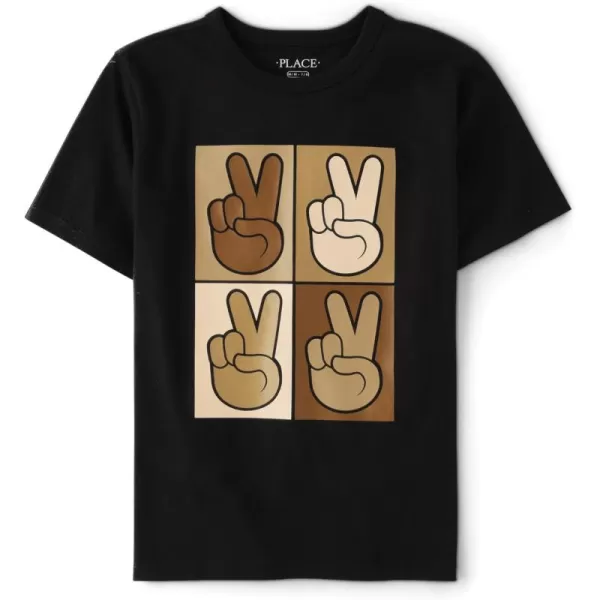 The Children's Place boys Positive Vibes Graphic Short Sleeve Tee