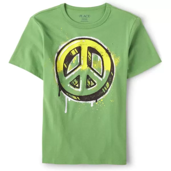 The Children's Place boys Positive Vibes Graphic Short Sleeve Tee