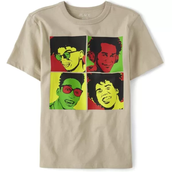 The Children's Place boys Positive Vibes Graphic Short Sleeve Tee