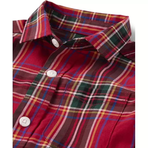 The Children's Place Boys' and Toddler Poplin Long Sleeve Button Down Shirt
