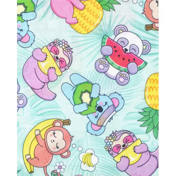 The Children's Place Girls' Sleeve Top and Shorts Snug Fit 100% Cotton 2 Piece Pajama Sets