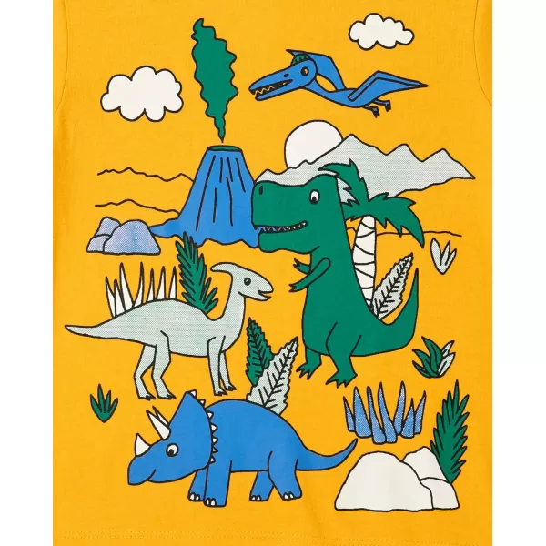 The Children's Place baby boys Dino Group Graphic Long Sleeve T Shirt