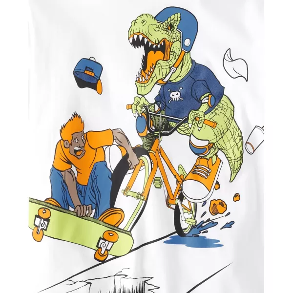 The Children's Place baby boys Geometric Dino Short Sleeve Graphic T shirt