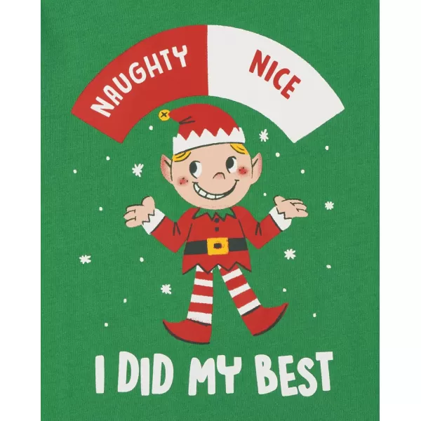The Children's Place baby boys I Did My Best Elf Graphic Long Sleeve T Shirt