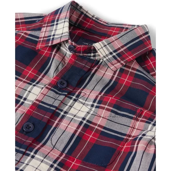 The Children's Place baby boys Poplin Short Sleeve Button Down Shirt