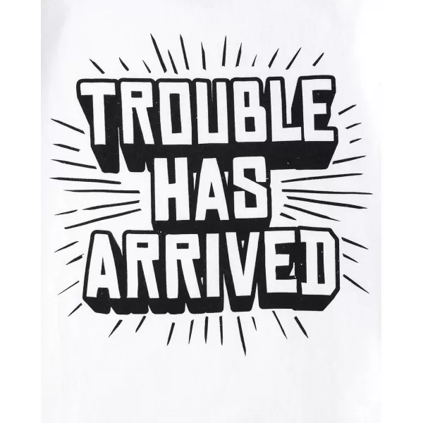 The Children's Place baby boys Trouble Has Arrived Graphic Long Sleeve T Shirt