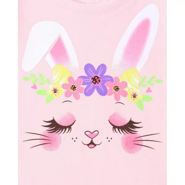 The Children's Place baby girls Bunny Graphic Short Sleeve T Shirt