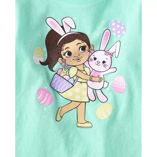 The Children's Place baby girls Easter Girl Graphic Short Sleeve Tee