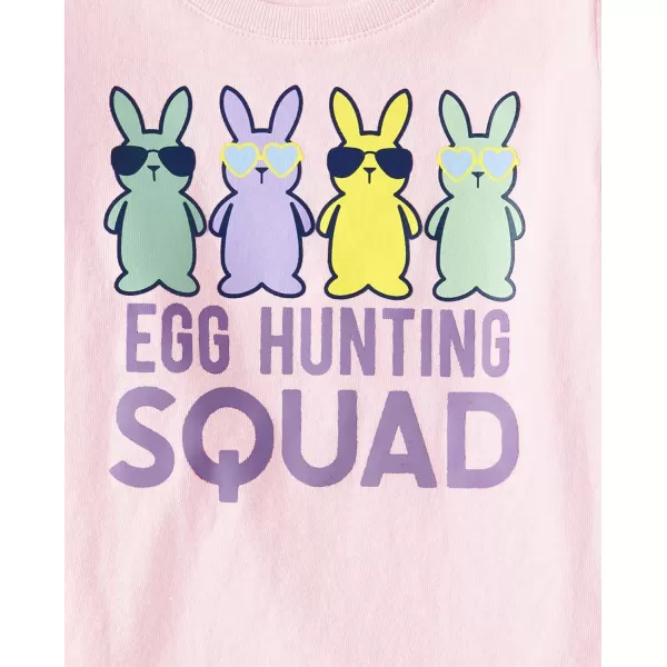 The Children's Place baby girls Egg Hunting Squad Graphic Short Sleeve Tee
