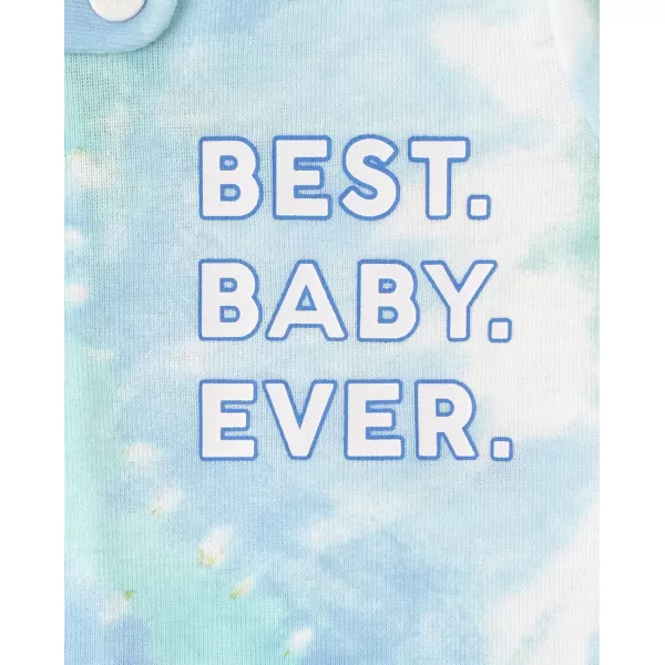 The Children's Place unisex baby Short Sleeve Zip front One Piece Footless Pajama
