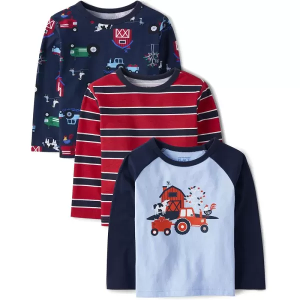 The Children's Place Baby Boys' and Toddler Long Sleeve Shirts 3-Pack