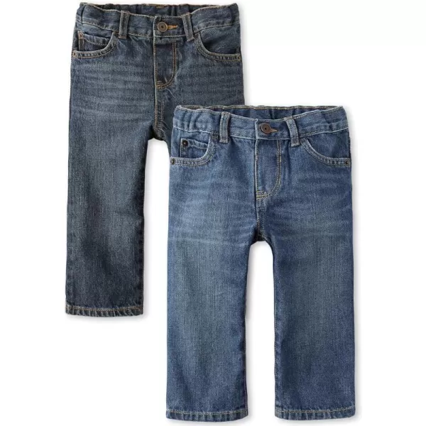 The Children's Place Baby Boys' and Toddler Multipack Basic Straight Leg Jeans