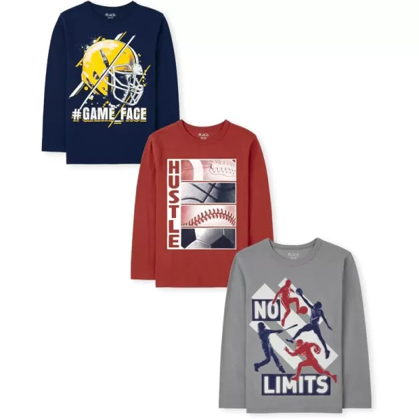 The Children's Place Baby Toddler Boys 3-Pack Long Sleeve Graphic T-Shirt