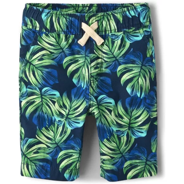 The Children's Place Boys' Printed Cotton Pull on Jogger Shorts