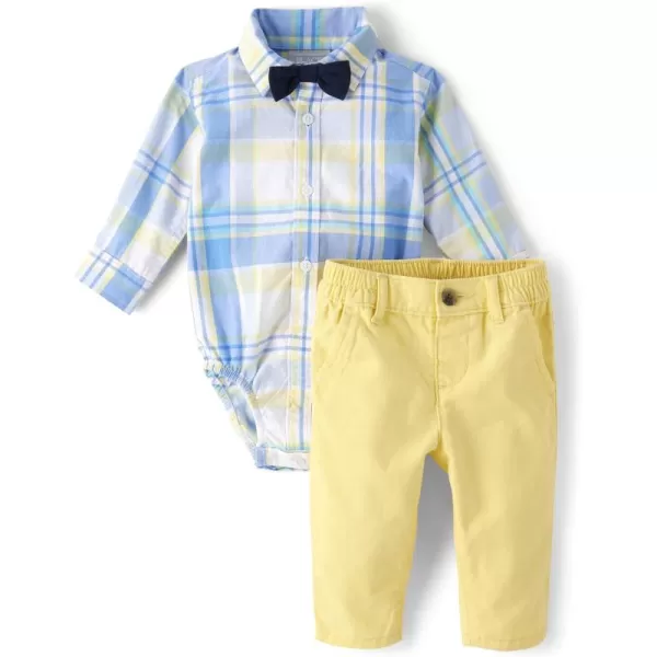 The Children's Place baby-boys And Newborn Long Sleeve Dress Shirt and Pants 2-piece Set