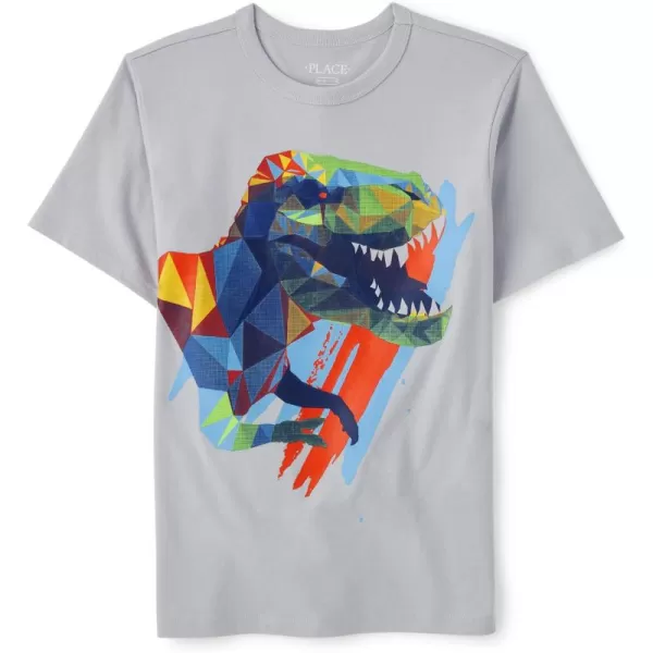 The Children's Place baby boys Geometric Dino Short Sleeve Graphic T shirt