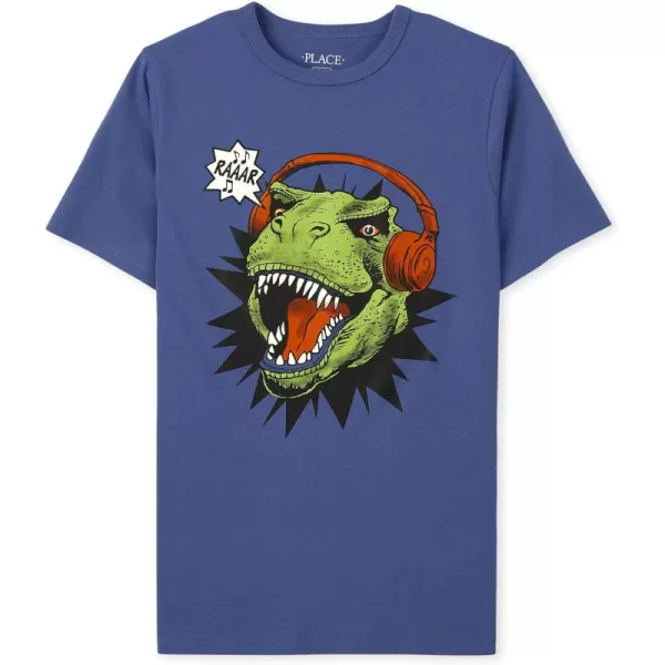 The Children's Place baby boys Geometric Dino Short Sleeve Graphic T shirt
