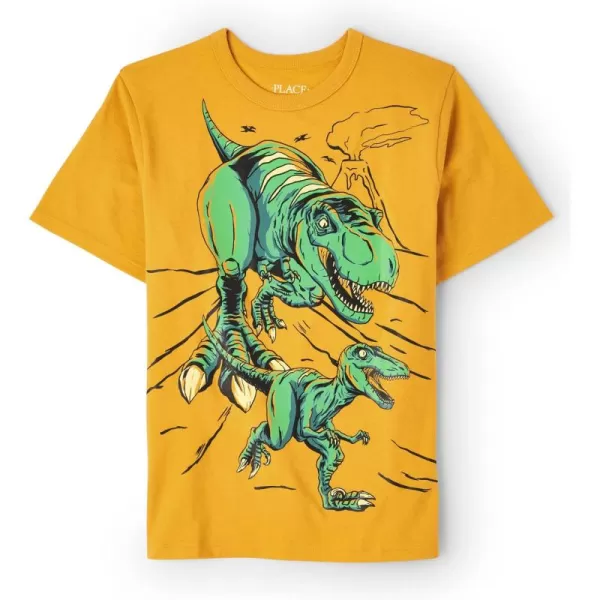 The Children's Place baby boys Geometric Dino Short Sleeve Graphic T shirt