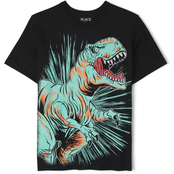 The Children's Place baby boys Geometric Dino Short Sleeve Graphic T shirt