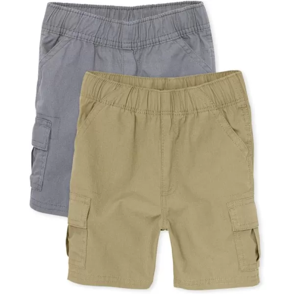 The Children's Place baby boys Pull on Cargo Shorts 2 pack