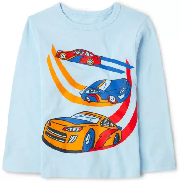 The Children's Place baby boys Racecars Graphic Long Sleeve T Shirt