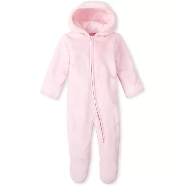 The Children's Place baby-girls And Newborn Fleece Hoodie Zip-front BuntingJacket