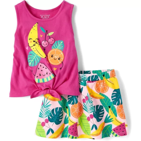 The Children's Place baby-girls And Toddler Sleeveless Tank Top and Skort 2-piece Set