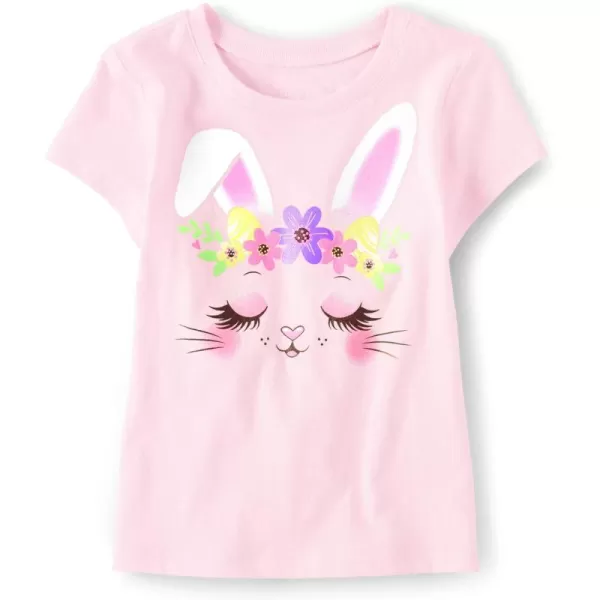 The Children's Place baby girls Bunny Graphic Short Sleeve T Shirt