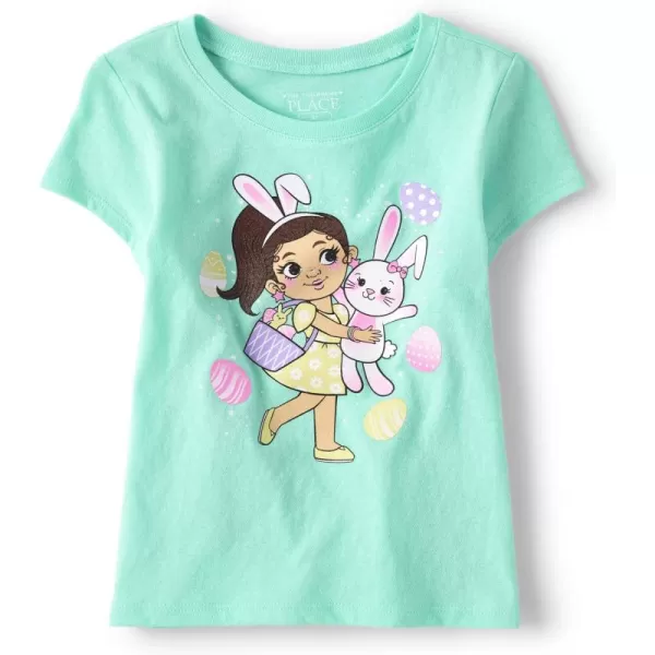 The Children's Place baby girls Easter Girl Graphic Short Sleeve Tee