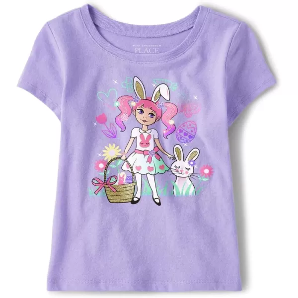 The Children's Place baby girls Easter Girl Graphic Short Sleeve Tee