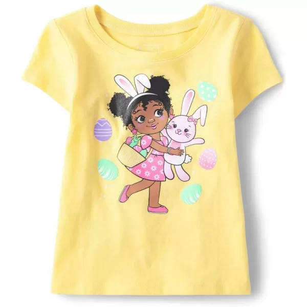 The Children's Place baby girls Easter Girl Graphic Short Sleeve Tee