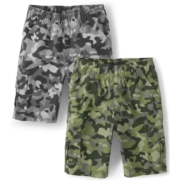 The Children's Place boys Bottoms Cargo Shorts 2 Pack
