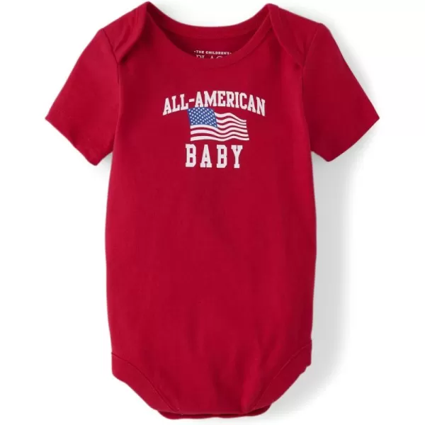 The Children's Place unisex baby Matching Family Americana All American Graphic Bodysuit