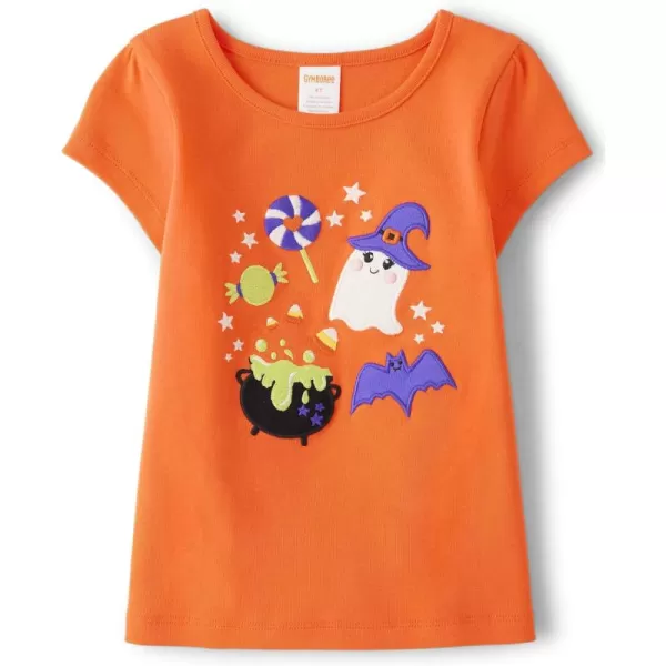 Gymboree Girls' and Toddler Embroidered Graphic Short Sleeve T-Shirts