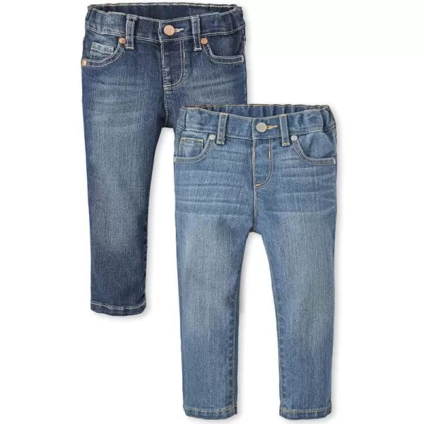 The Children's Place Baby And Toddler Girls' Multipack Basic Skinny Jeans