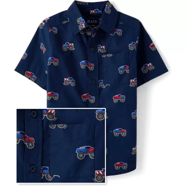 The Children's Place Boys' Short Sleeve Button Down Shirt