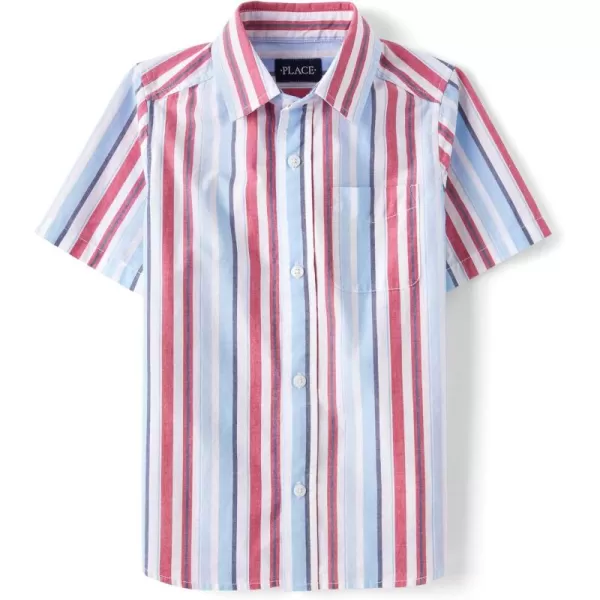The Children's Place Boys' Short Sleeve Button Down Shirt