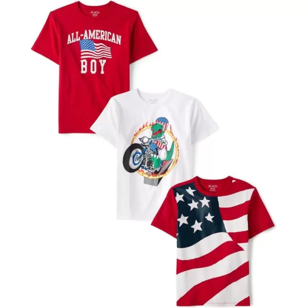 The Children's Place Boys' Holidays Short Sleeve Graphic T-Shirts,multipacks