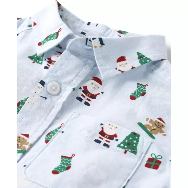 The Children's Place Baby Boys' and Toddler Poplin Long Sleeve Button Down Shirt