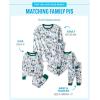 imageThe Childrens Place Family Matching Christmas and Holiday Pajama Sets CottonBlue Ski