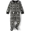 imageThe Childrens Place Family Matching Christmas and Holiday Pajama Sets CottonFairsile  Black