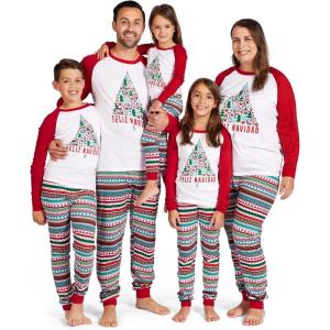 imageThe Childrens Place Family Matching Christmas and Holiday Pajama Sets CottonFeliz Navidad