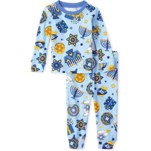 imageThe Childrens Place Family Matching Christmas and Holiday Pajama Sets CottonHanukkah Allover