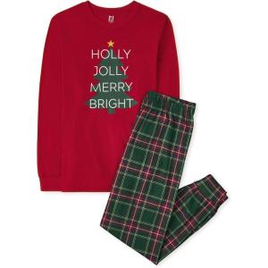 imageThe Childrens Place Family Matching Christmas and Holiday Pajama Sets CottonHolly Jolly