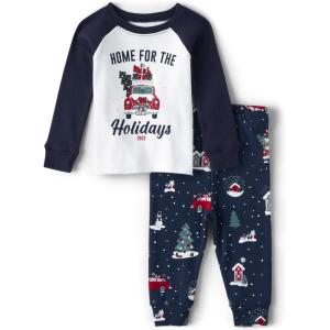 imageThe Childrens Place Family Matching Christmas and Holiday Pajama Sets CottonHome for Holidays