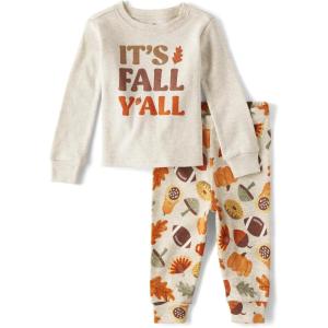 imageThe Childrens Place Family Matching Christmas and Holiday Pajama Sets CottonIts Fall Yall