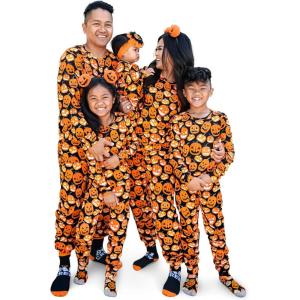imageThe Childrens Place Family Matching Christmas and Holiday Pajama Sets CottonPumpkin Allover