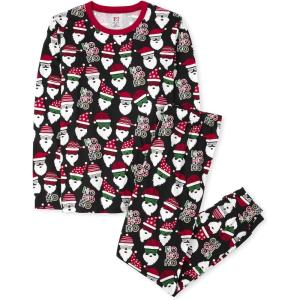 imageThe Childrens Place Family Matching Christmas and Holiday Pajama Sets CottonSanta Allover