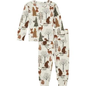 imageThe Childrens Place Family Matching Christmas and Holiday Pajama Sets CottonWoodland Allover