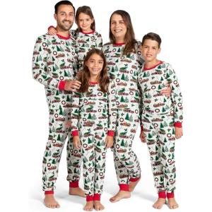 imageThe Childrens Place Family Matching Christmas and Holiday Pajama Sets CottonXmas Truck Allover